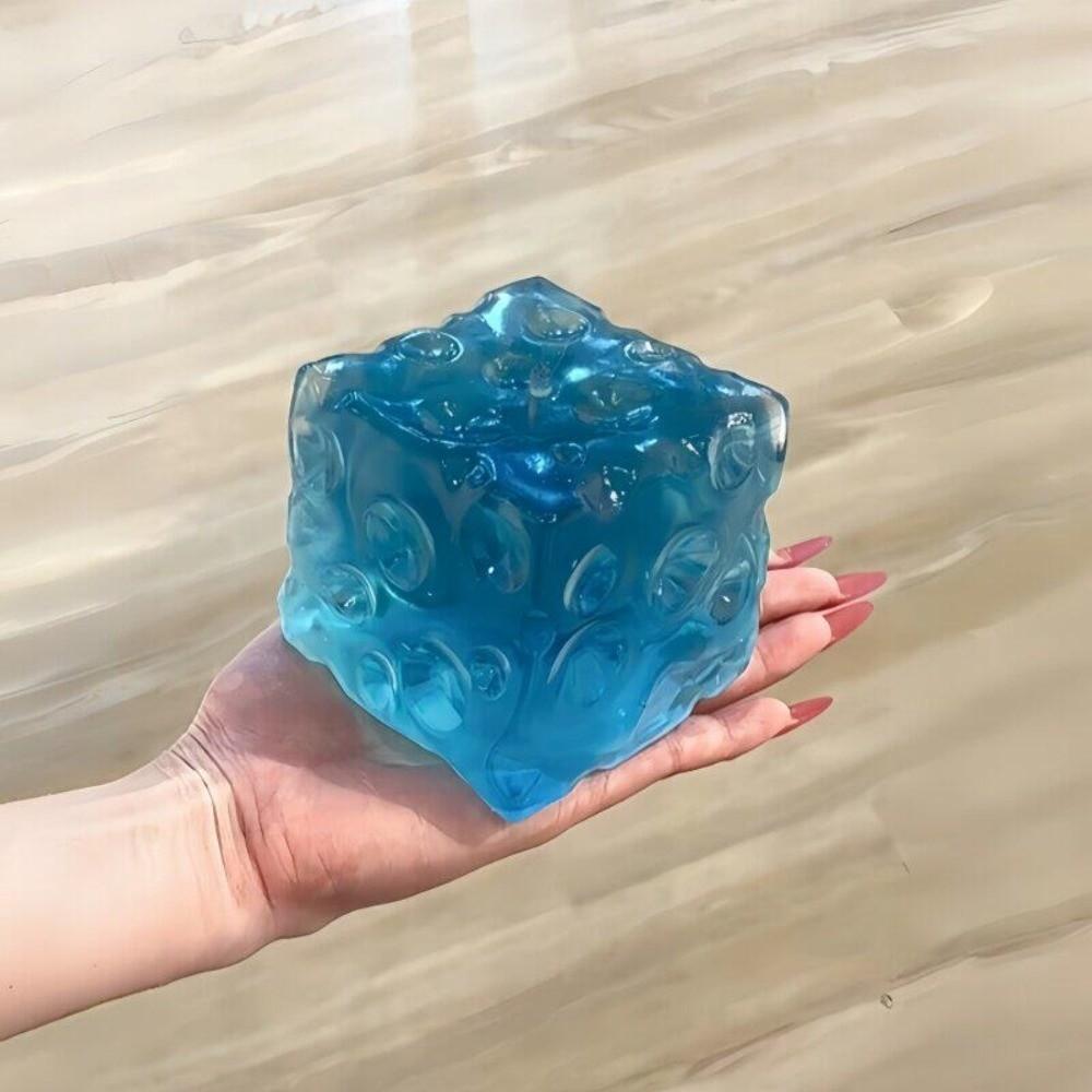 Cube Shape Squeeze Toy Translucence Decompression Toy Stress Relief Sensory Toy Adult