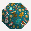1pc Christmas Cookies Pattern Umbrella with Plastic Handle,Suitable for All Seasons Home Travel Outdoor UmbrellaPT295