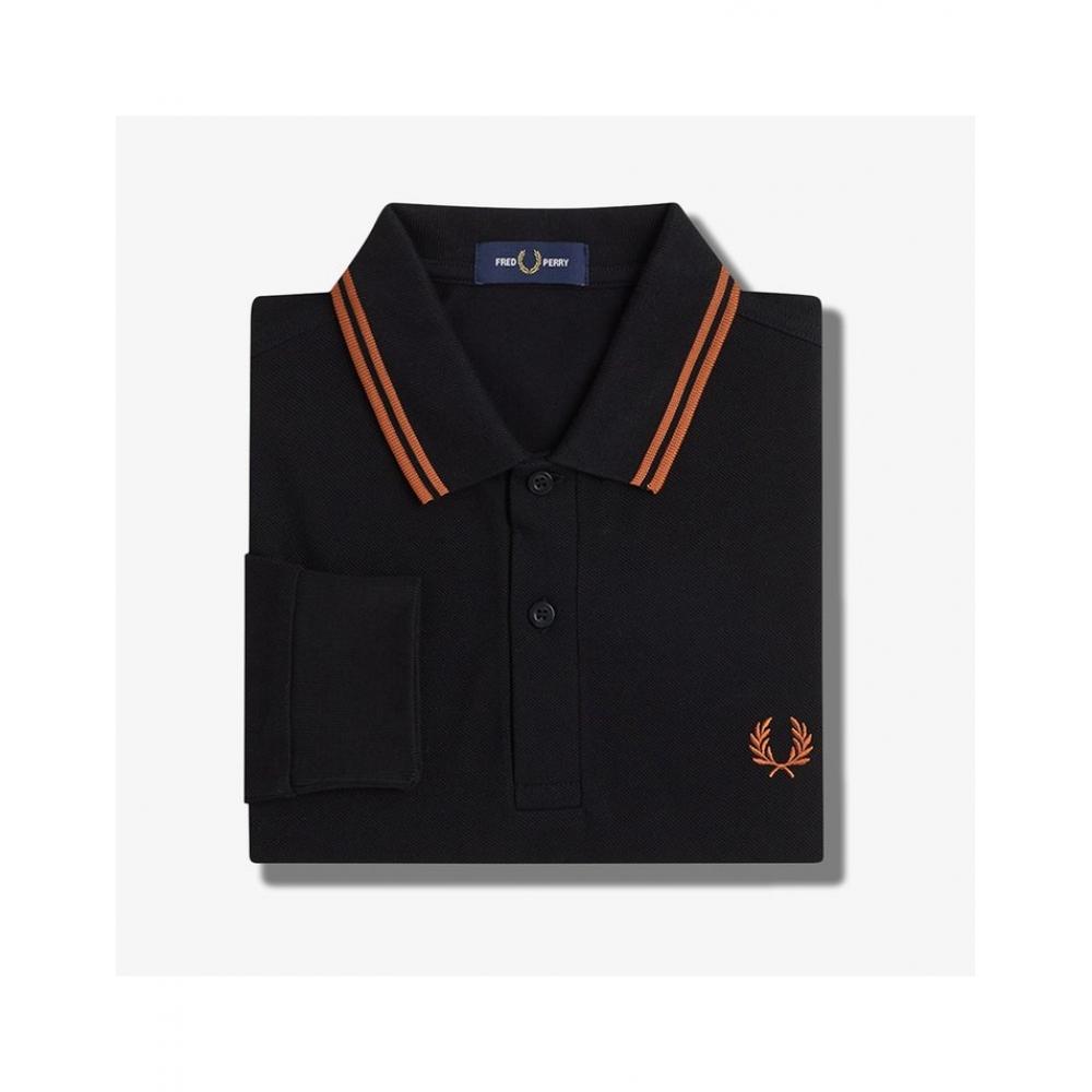 

Рубашка Fred Perry с длинным рукавом Twin Tip Black Marmalade Afpm2433636 W96 S