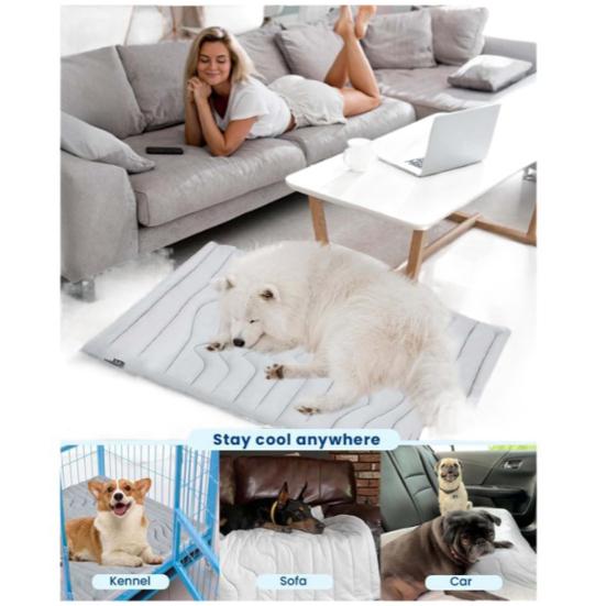 Dog Cooling Mat Summer Self Cooling Pet Sleeping Pad for Dogs Cats Washable Non-Slip Cool Blanket for Indoor Outdoor Use