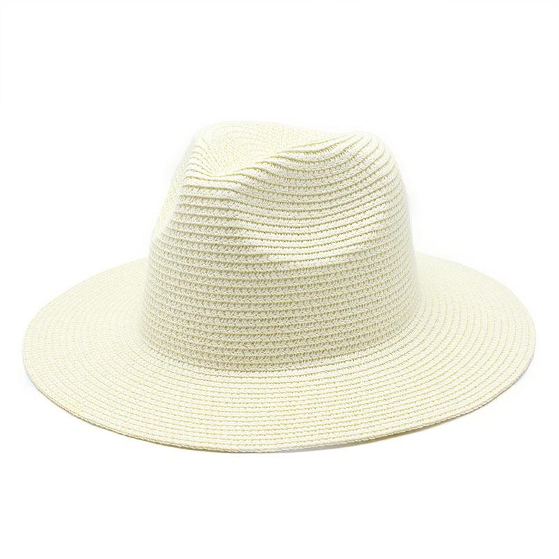 Unisex Summer Panama Sun Hat - Fashionable Straw Braid Fedora for Outdoor and Beach Wear.