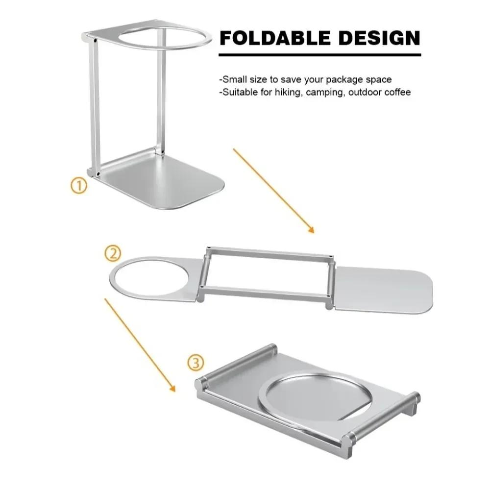 High Quality Foldable Coffee Machine Stand Aluminum Alloy Portable Bracket Durable Sturdy Drip Filter Holder