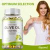 Kapseln mit nativem Olivenöl extra, 1000 mg, natürliche pflanzliche Ernährung, Immununterstützung, für Erwachsene geeignet.