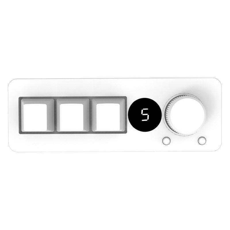 Customizable Mini Mechanical Keyboard with Knob (3-Key/4-Key, One-Key Copy/Paste/Cut)