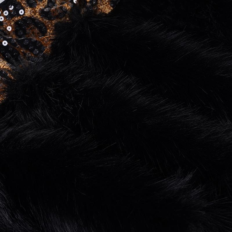 Minigonna Patchwork con Paillettes Stampa Leopardo - Gonna Corta Sexy Slim Fit da Donna, Collezione Autunnale