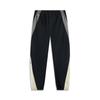 Li Ning Basketball Series Casual Minimalist Color Block Jogger Knit Sports Pants Men Bottoms Black AYKV073-1