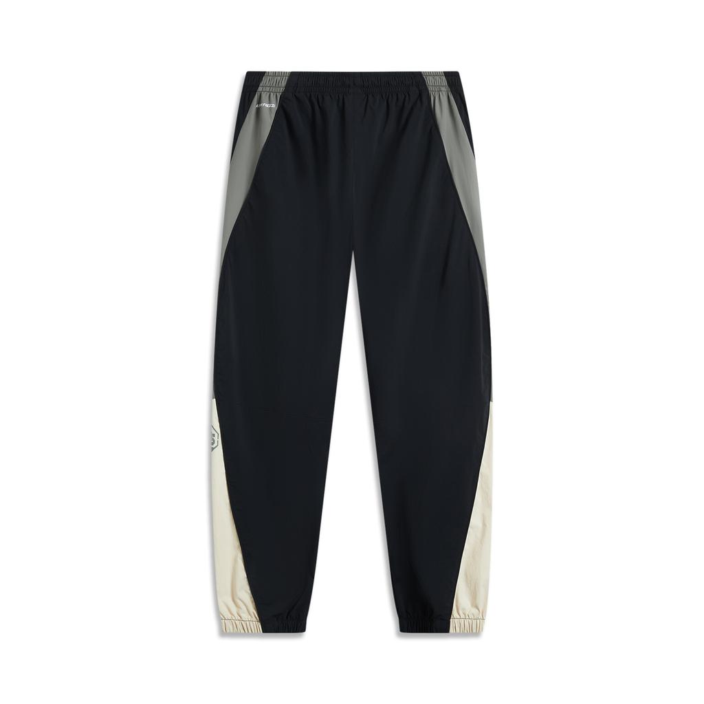 Li Ning Basketball Series Casual Minimalist Color Block Jogger Knit Sports Pants Men Bottoms Black AYKV073-1
