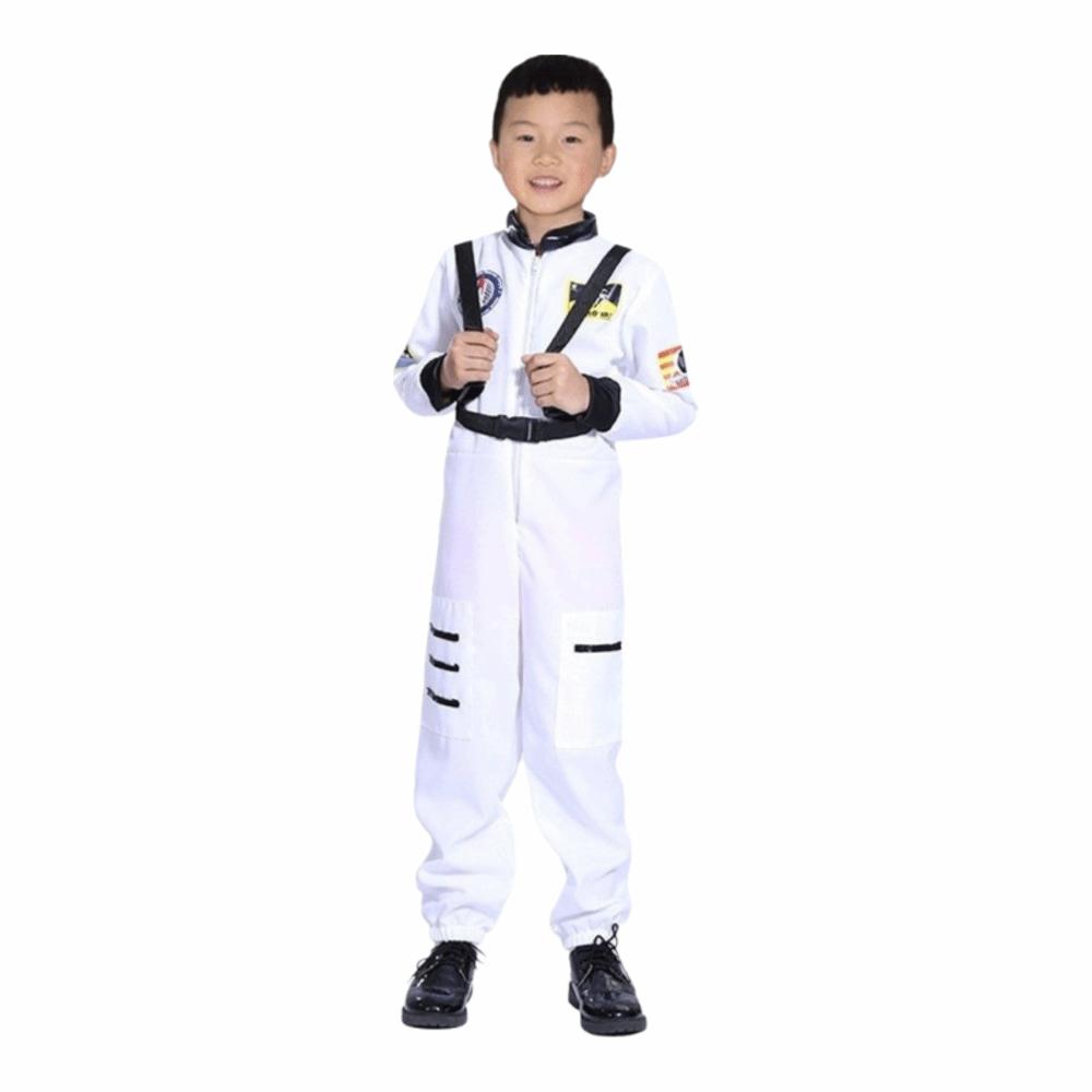 Zip Closure Spaceman Jumpsuit Dress Up Spacesuit Outfit Astronaut Costume Bodysuit Kids Adults