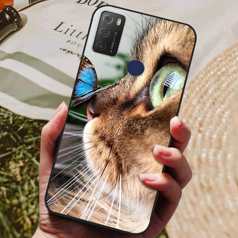 For TCL 20Y 20E 6125F Case Silicone Soft TPU Phone Cover for TCL 20Y 6156D Case Bumper for TCL20Y TCL20E Flower Animals Coques