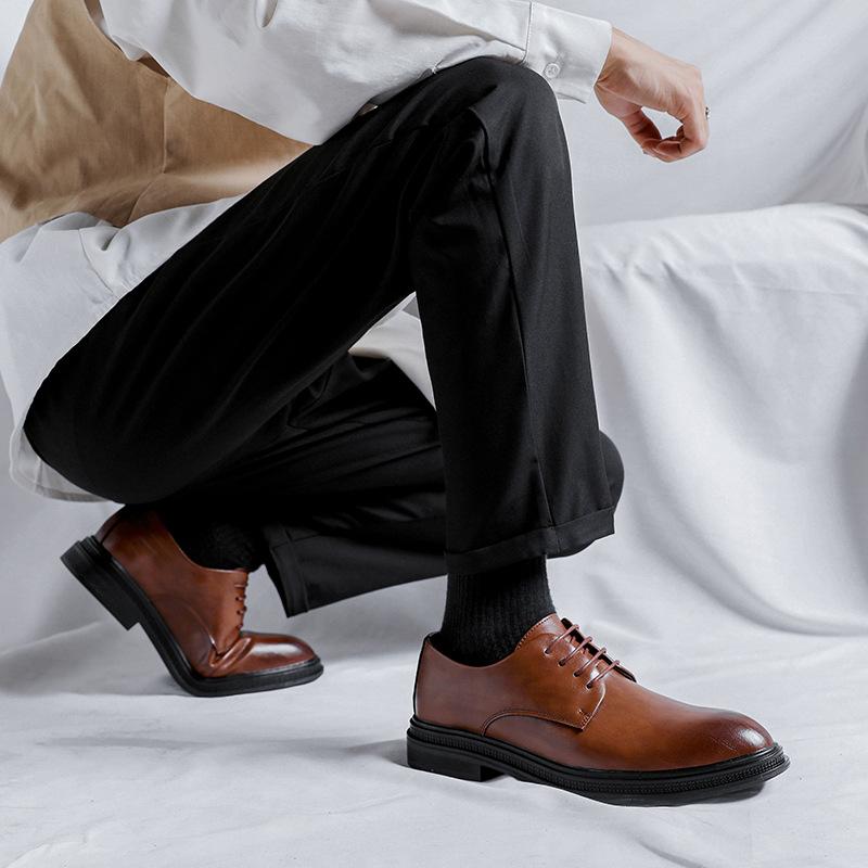 Large Size Men'S Shoes Direct Sales British Style Business Casual Leather Shoes Summer High-End Wedding Groom Shoes 2304-F