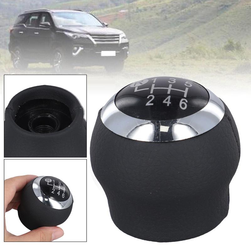 6-Speed Shift Knob 6 Speed Gear Shift Knob Easy tallation Enhanced Look Glossy Black Finish Precise Shifting