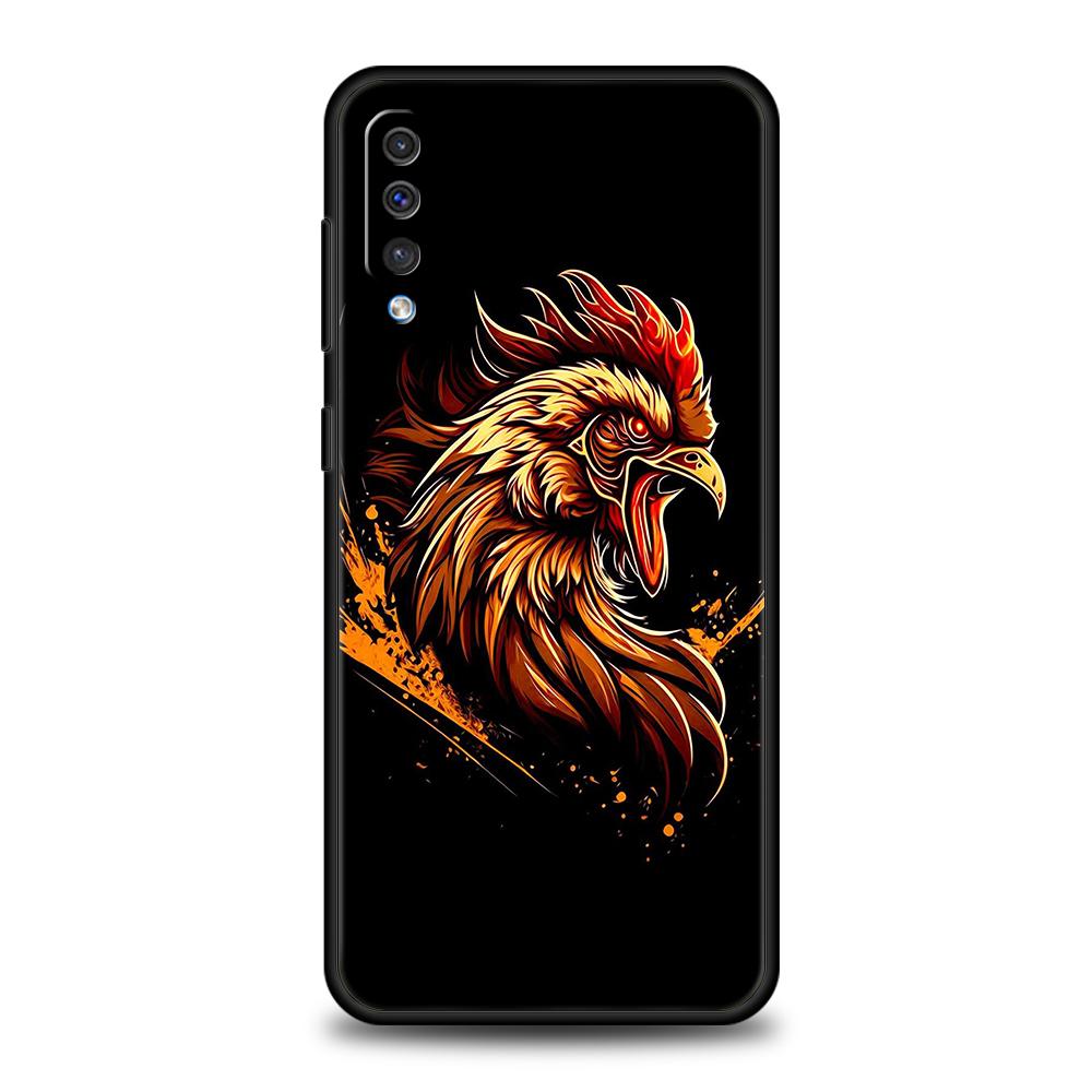 Cock Rooster Chicken Phone Case for Samsung Galaxy A24 A13 A53 A73 A33 A22 A12 A02 A03 A05 A70 A50 A10 A20 5G Soft TPU Shell Bag