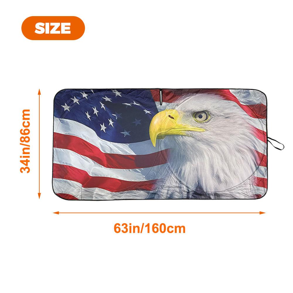 Car Sunshade Windshield American Flag Sunshield UV Protector Sunshade Window Guard Foldable for Car Truck SUV Car Accessories