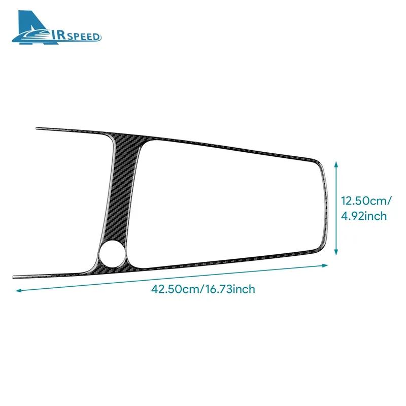 Real Soft Carbon Fiber Sticker For Seat Leon 2017 2018  LHD RHD Car Gear Shift Outer Frame Panel Trim Interior Accessories