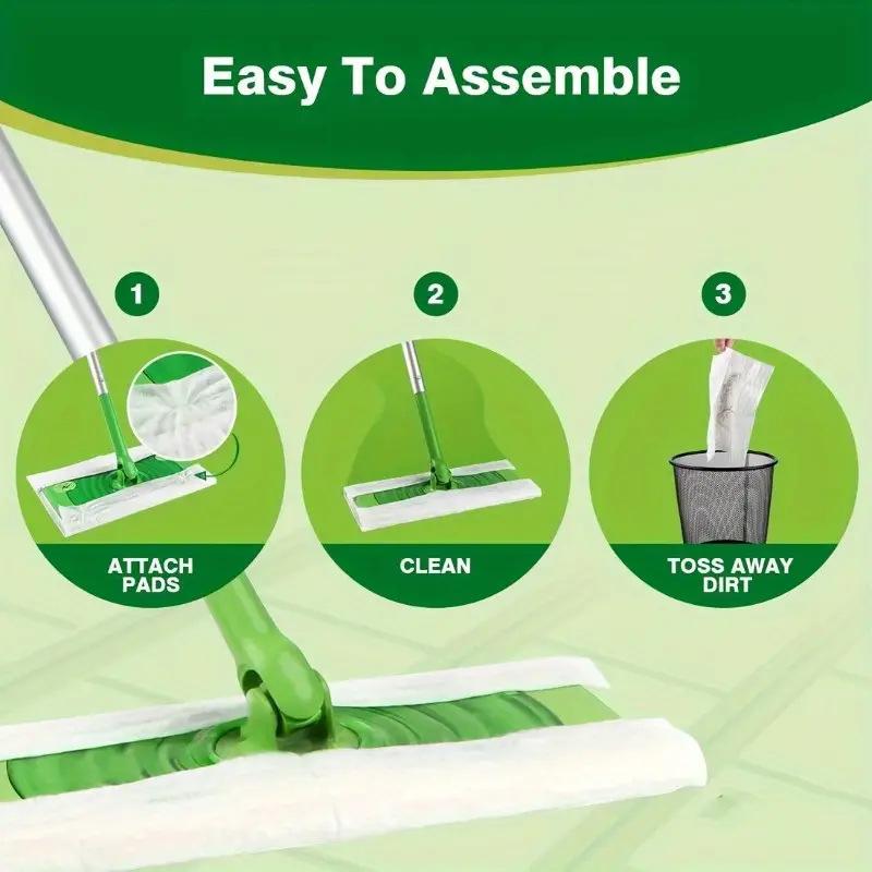 30/100PCS Disposable MicroFibre Electrostatic Floor Cloths Dust Removal Mop Paper Floor Cleaning Wipes for Flat Swivel Mop