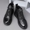 Men's Shoes 2025 New Autumn and Winter Velvet Warm Martin Boots Men's Trend Versatile Leather Shoes High Top Non-slip and Wear-resistant
