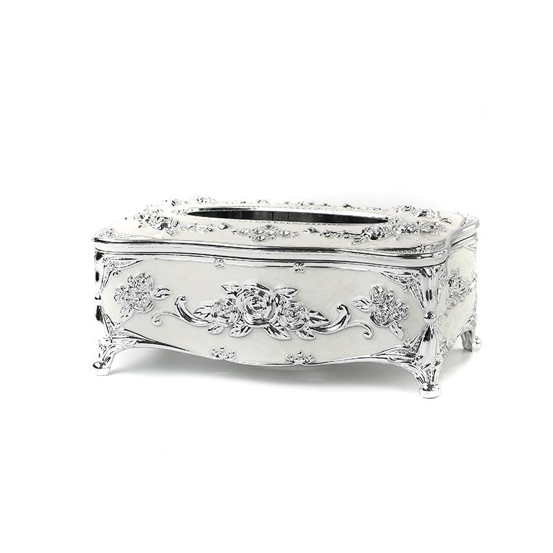 European style el desktop living room dining room home decoration tissue box acrylic waterproof toilet dustproof tissue holde