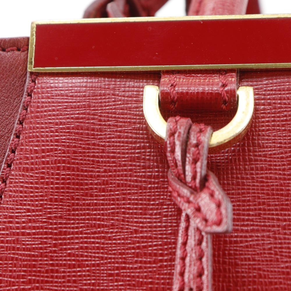 Fendi Petite To Jules Handbag 8BH253 2WAYShoulder Red Leather Women Used
