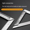 90° Aluminiumlegierung Edelstahl Winkelmesser - L-Form, Verdickt 300mm für Holzbearbeitung