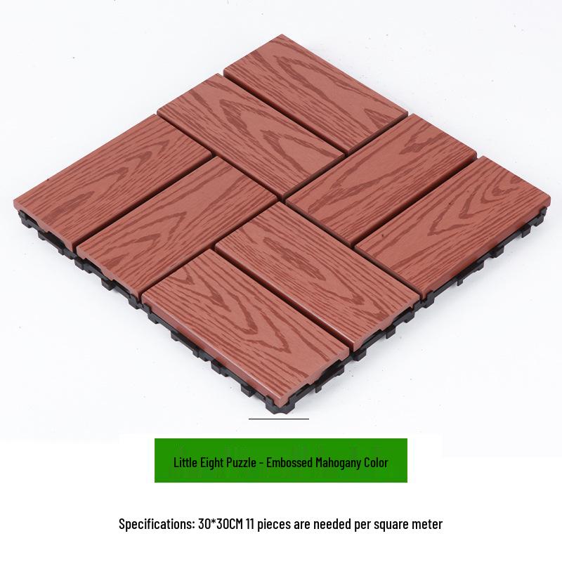 Waterproof WPC Balcony & Garden Flooring - Easy Snap-On, Anti-Corrosion, Ideal for Outdoors & Indoors.