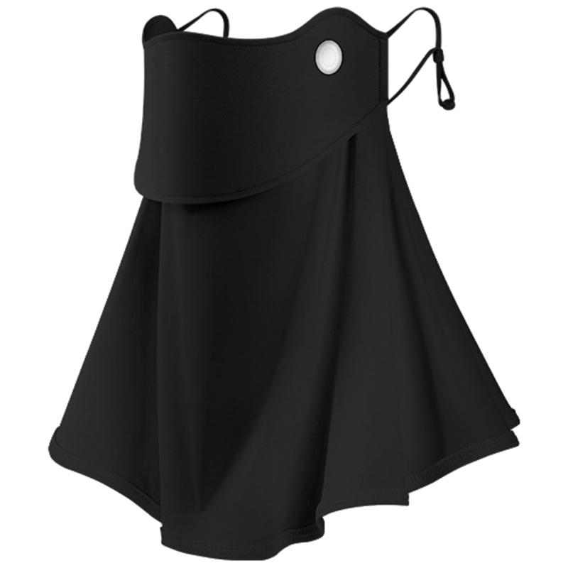 

Women Sunscreens Mask Neck Scarves Windproofs Scarves Sun Protections Face Cover Breathable Mask for Cycling Sports чорний