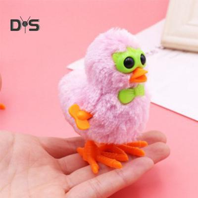 Cartone animato peluche occhiali pulcino orologio a carica bambola giocattolo interattivo per bambini