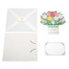 Flower Popping Up Card Vase Bouquet Style Thick Paper Vivid Colors 3D Greeting Cards for Party Anniv