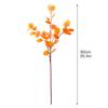 6pcs Faux Leaf Branches Elegant Artificial Eucalyptus Leaf Spray Stems for Bedroom Office Hotel White
