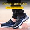 Lan'oudun Men's Breathable Steel Toe Puncture-Proof Safety Work Shoes