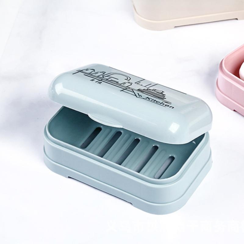 Soap Case Simple Flap Drainage Box Bathroom Toilet Waterproof Soap Storage Box Dormitory Home Travel Large Soap Dish