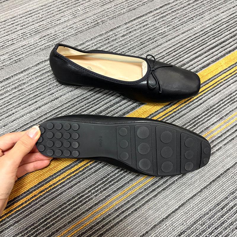 

Модная красная модная обувь с бантом-бабочкой, повседневные балетки, слипоны для женщин, роскошные женские мягкие женские балетки, туфли с мелким вырезом 35 чёрный