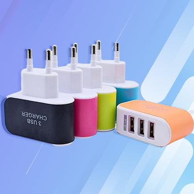 Adaptateur de chargeur secteur de voyage à domicile, Triple Port USB 3.1A, prise ue US avec indicateur