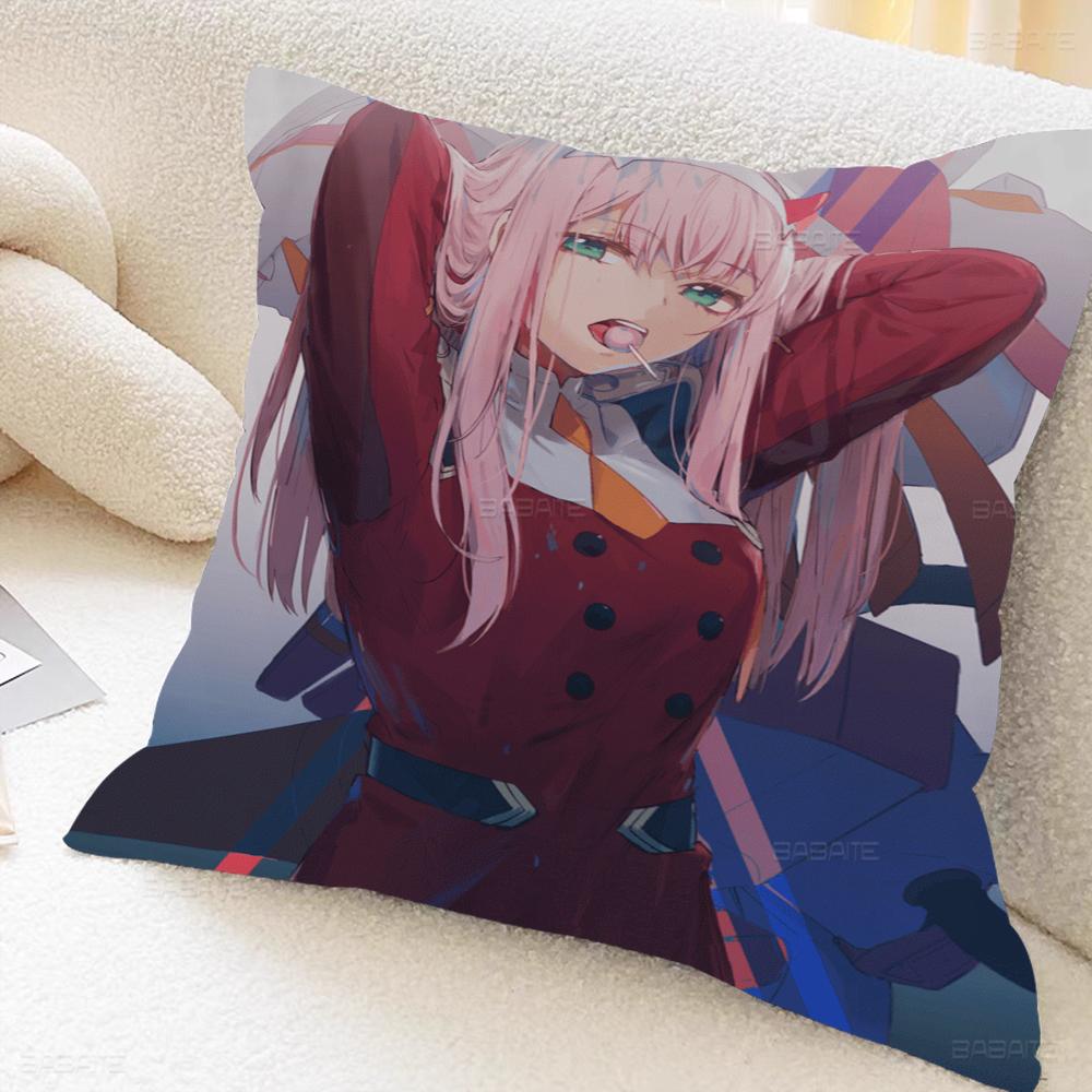 Zero Two D-darling Pillowcase Toon Gift Cushion Cover Bedroom Home Sofa Chair Seat Decor Pillow Case