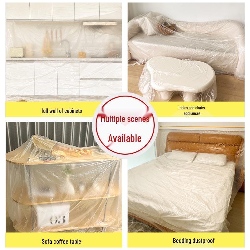 Dustproof Plastic Film for Furniture Protection: Disposable Cover for Beds and Sofas