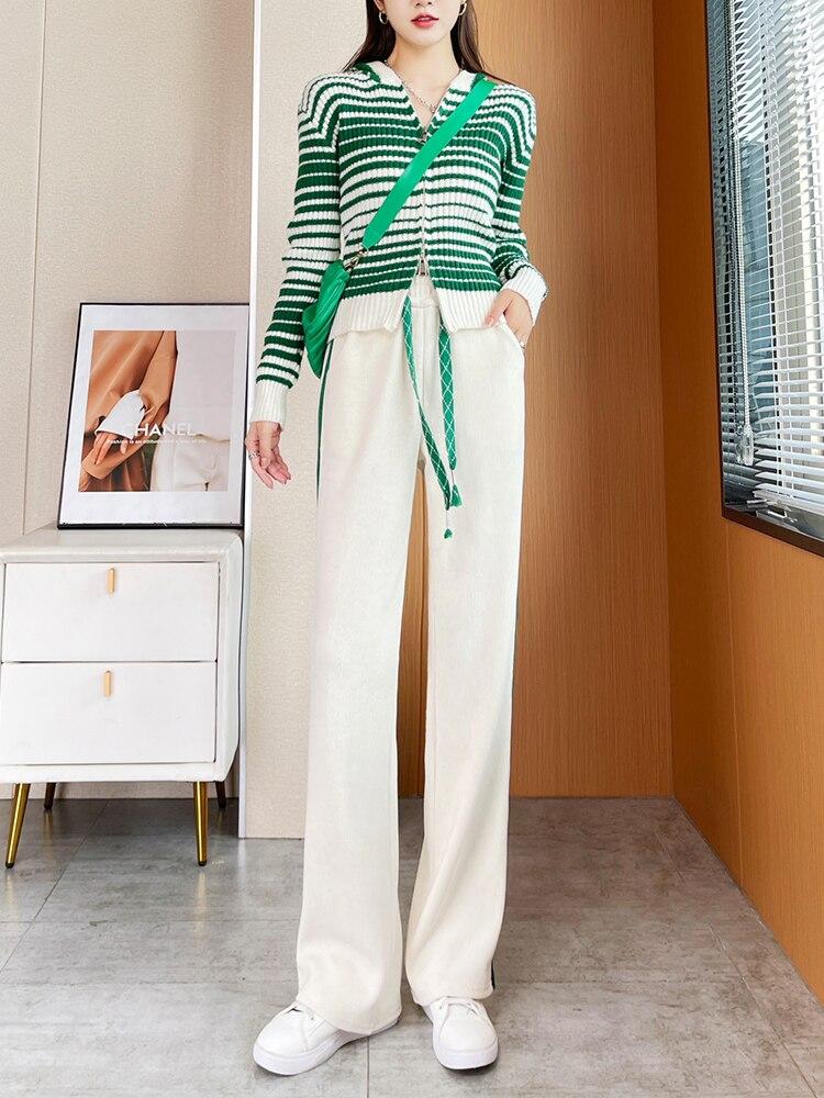 

Новые зимние утепленные стильные бархатные брюки, прямые повседневные вельветовые спортивные штаны для женщин, широкие брюки из синели с плюшем для женщин XXXXL белый