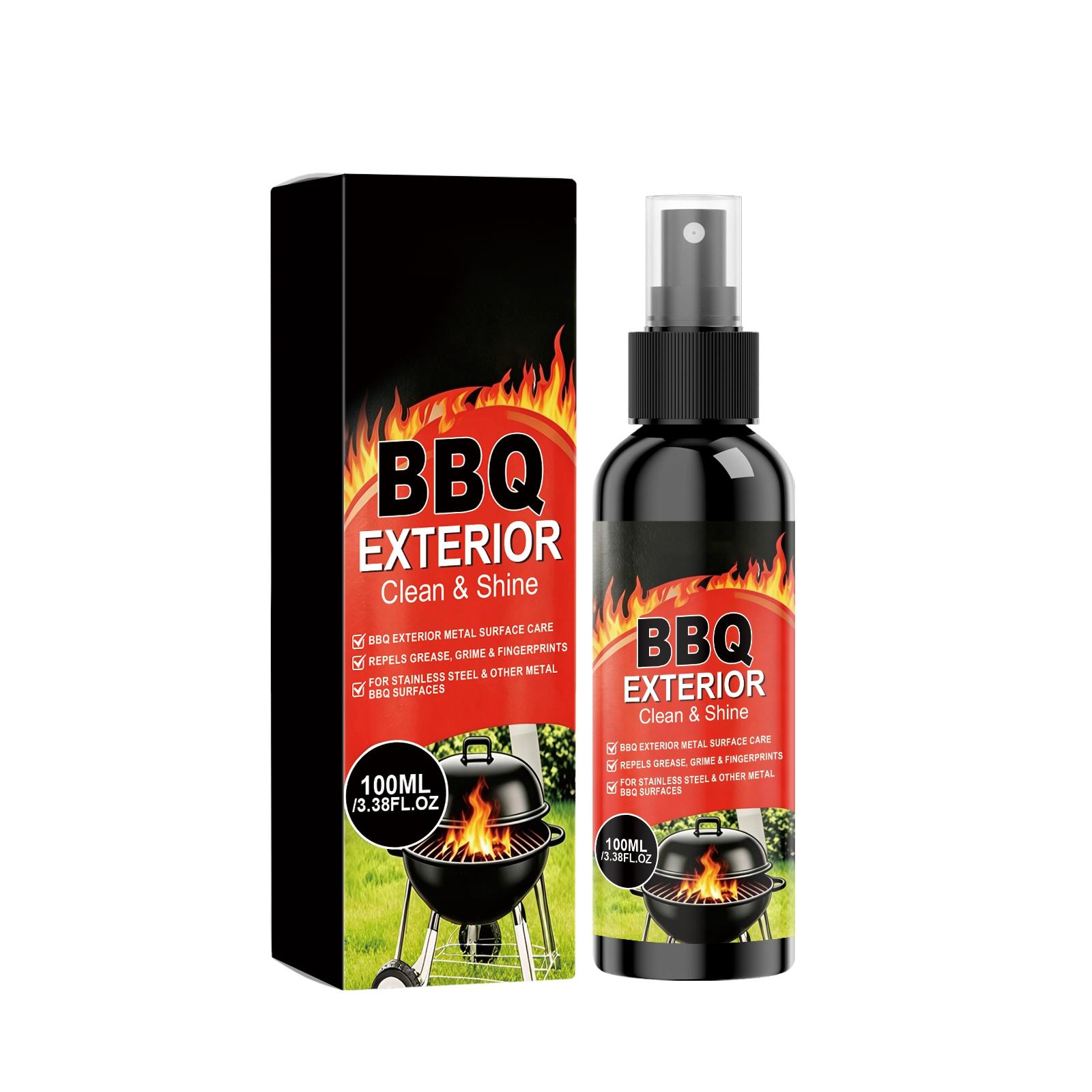

BBQ Exterior Clean and Shine Spray for Barbecue Grills Removes Grease Grime Fingerprints Suitable for Stainless Steel and Metal Surfaces 100ml One Size чёрный