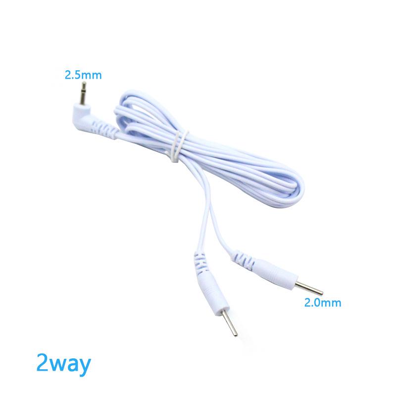 Universal Massager Lead Wires: DC2.5/3.5 One-to-Two/Four Pin Physical Therapy Electrodes