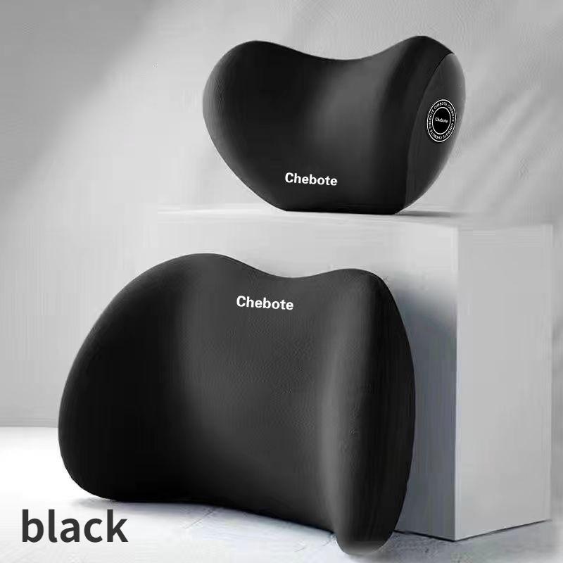 2pcs Ergonomic Car Seat Neck and Lumbar Support Pillow Set 2 In 1 Sponge Rubber Cervical Support with Adjustable Backrest Pillow