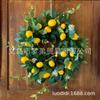 Artificial Lemon Peony Wreath Wall Hanging Decor Door Home Festival Party Decoration