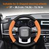 For Hyundai Carbon Fiber Texture Perforated Leather Steering Wheel Cover I30 Tucson Ix35 I20 Solaris Creta I10 Ioniq Getz Accent WW73