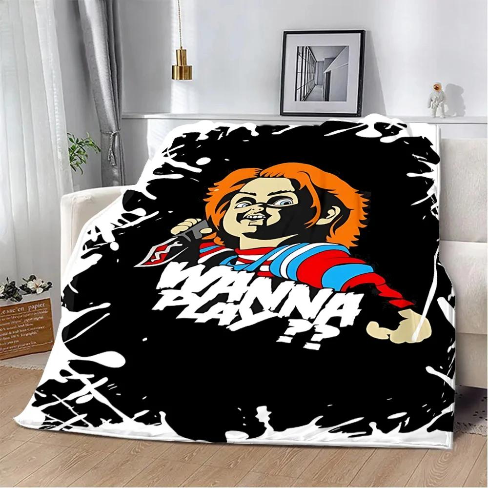 Horror Movie Halloween Printed Blanket Picnic Warm Soft Comfortable for Home Travel Bed Birthday Gift