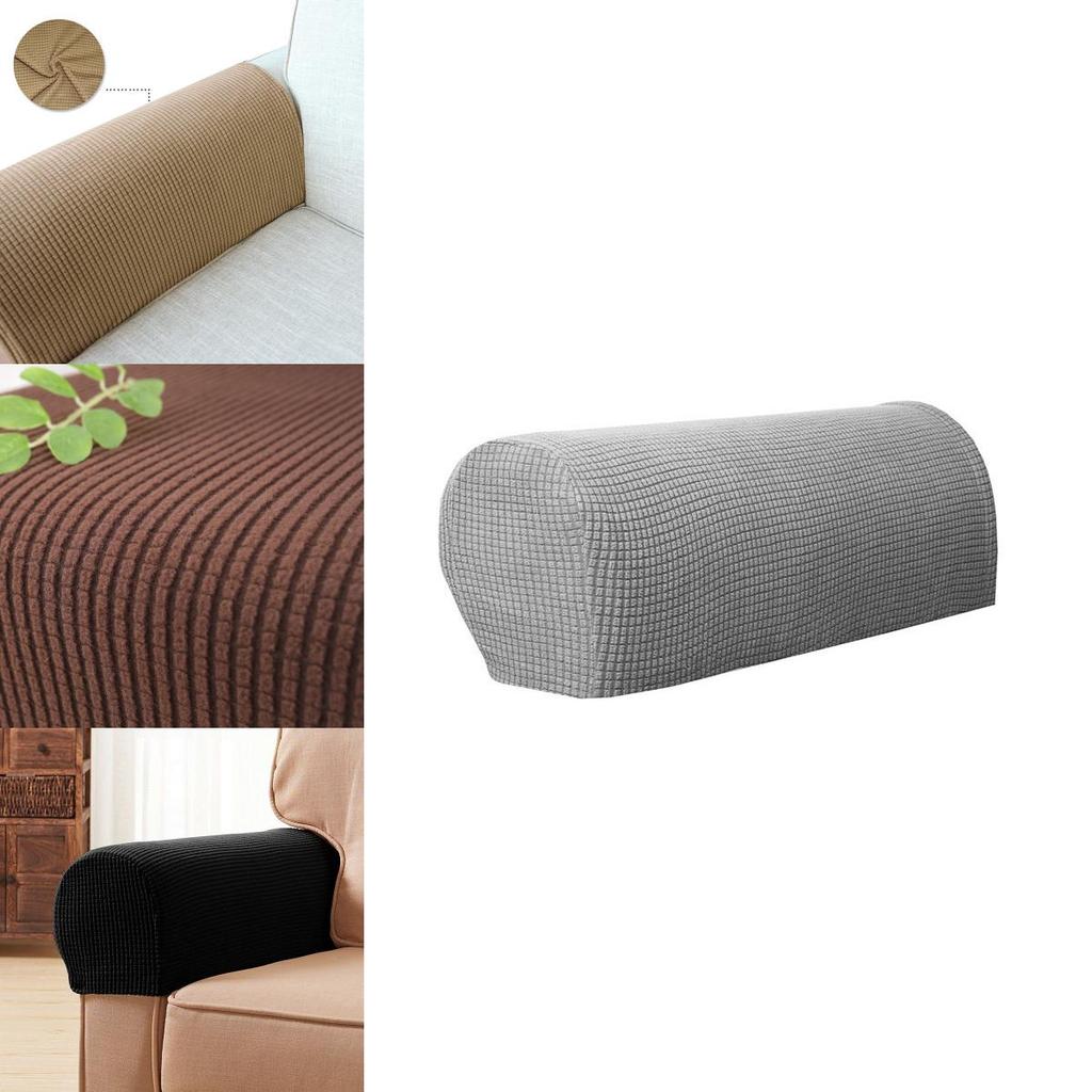 Armrest Covers 2pcs Stretch Set Chair Sofa Arm Protectors Couch Cover Removable