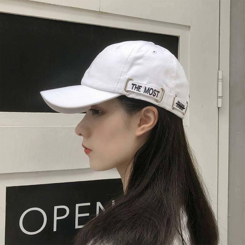 Ricygvm Fashion Letter Baseball Hat For Women Solid Color Peaked Cap Unisex Cotton Casual Duck Tongue Hats Outdoor Sun Visors