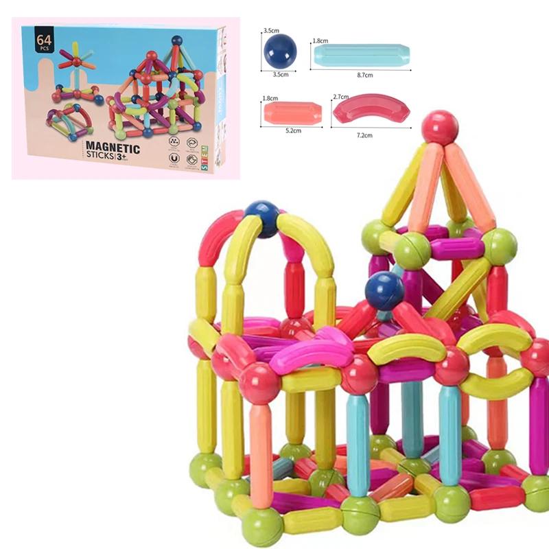 Magnetic Construction Set DIY Building Assembly Magnet Blocks Toy For Children Educational Gift