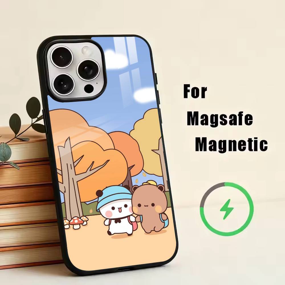 

Cute B-BuBu D-DuDu Phone Case For iPhone17,16,15,14,13,12,11 Plus,Pro Magnetic with Magsafe Wireless Charging iPhone17Air