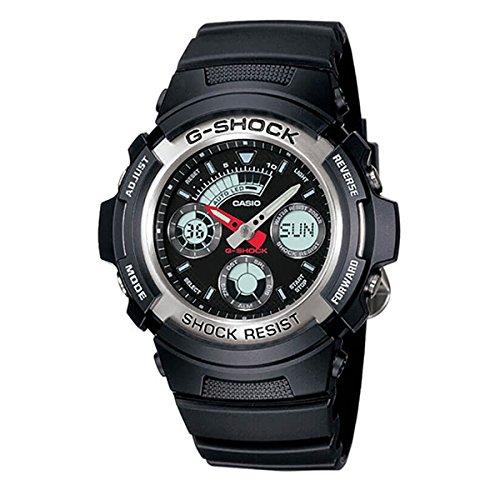 

[Casio] Мужские аналогово-цифровые многофункциональные черные часы CASIO AW-590-1A