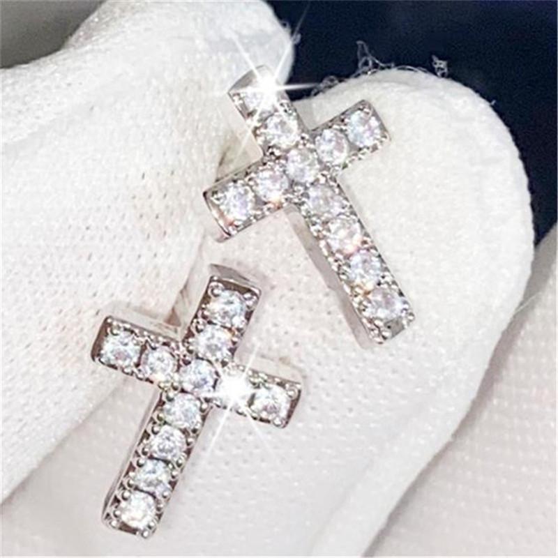 CC Stud Earrings for Women Ladies 925 Silver Needle Fine Jewelry Hot Cubic Zircon Ear Brincos Wholesale Accessories