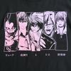 [USED] Death Note Anime T-shirt, Black, Size L, Featuring Light Yagami, Rem, Ryuk, and Misa Amane, Secondhand