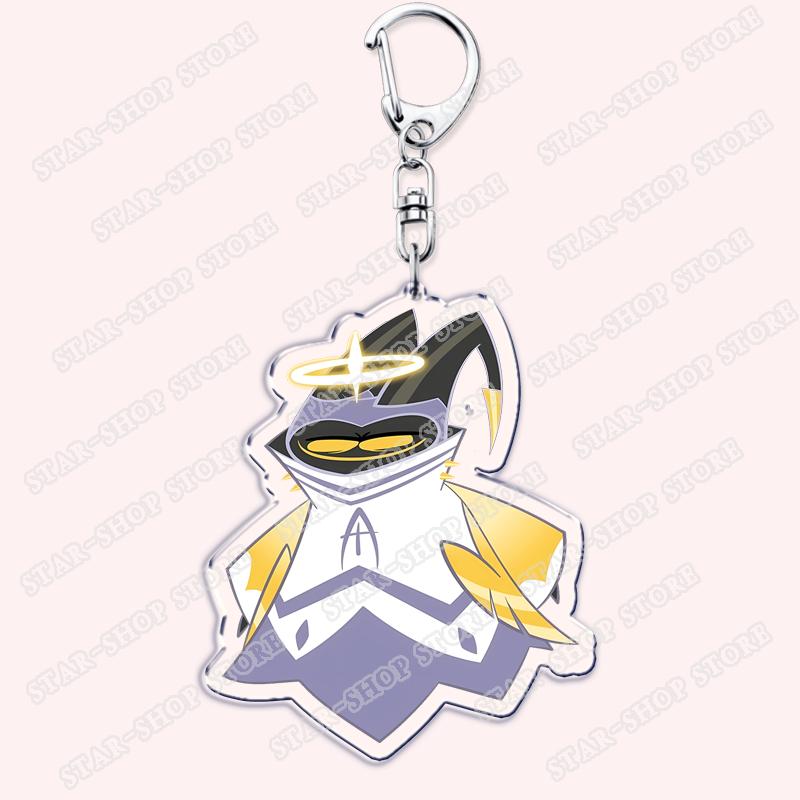 Heiß Populär Anime Cartoon Dämon Figur Schlüsselanhänger für Zubehör Tasche Angel Dust Schlüsselanhänger Ring Schlüsselring Schmuck Fans Freunde Geschenke