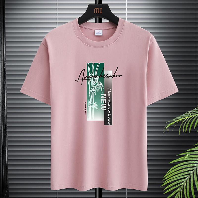 Summer Men's T Shirts Fashion Streetwear Bamboo Print Graphics Tops Tees Men Casual Men Sports Short Sleeve T Shirts Men